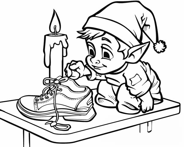 The Elves and the Shoemaker coloring page