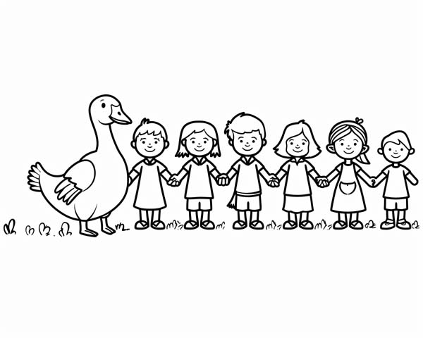 The Golden Goose coloring page