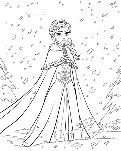 Winter Queen coloring page