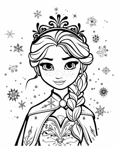 Winter Queen coloring page