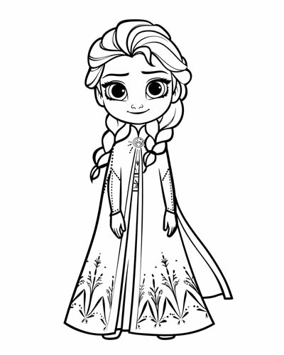 Winter Queen coloring page