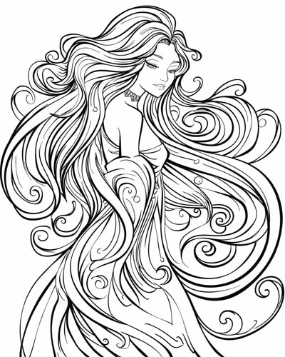 Winter Queen coloring page