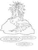 mermaid coloring page