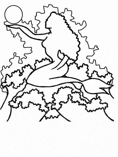 mermaids (fantasy)  coloring book pages