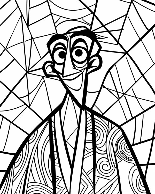 African folklore coloring page of Anansi