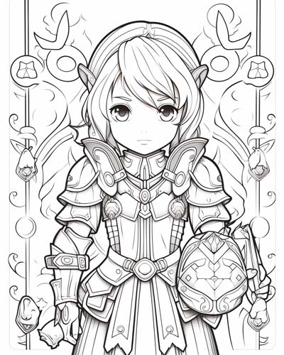 joan of arc cartoon coloring page