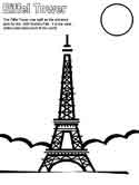 Eiffel Tower coloring page