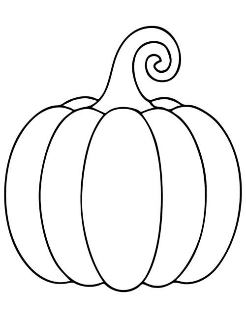 simple pumpkin coloring page