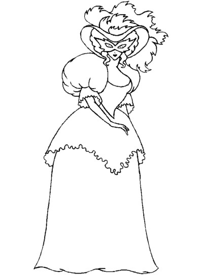 pretty girl coloring page