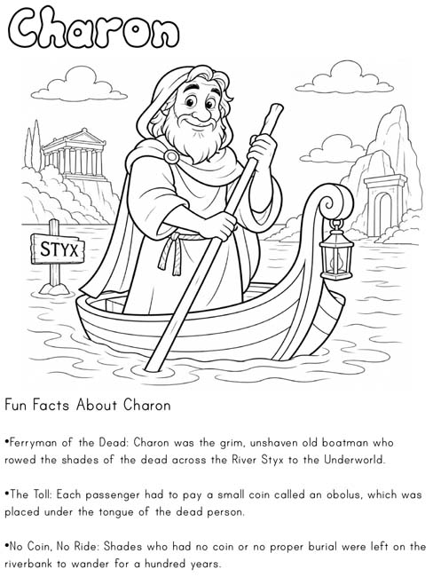 information worksheet for Charon, the ferryman