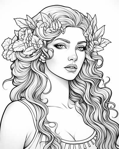 Aphrodite coloring page