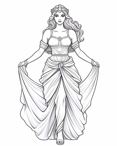 Aphrodite coloring page