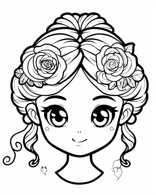cartoon coloring page of Aphrodite