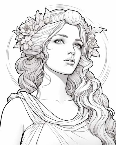 Demeter coloring page