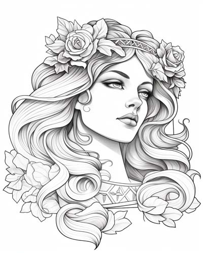 Demeter coloring page