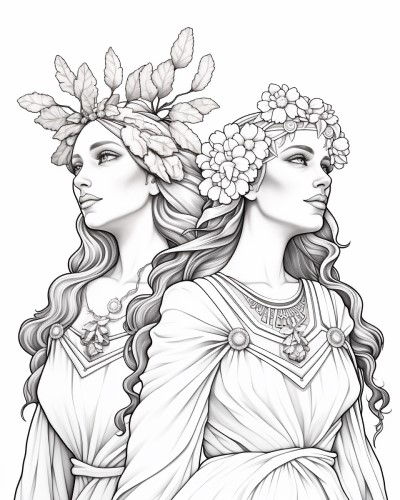 Demeter and her daughter Persephone