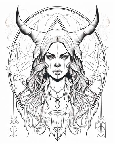Hecate coloring page