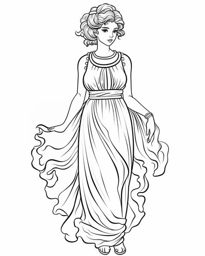 coloring page of Hestia