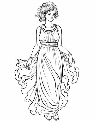 Hestia coloring page