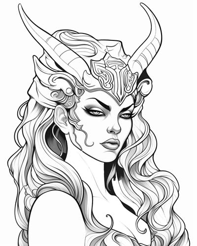 Nyx coloring page