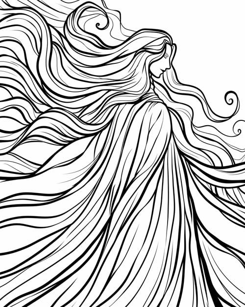 east wind coloring page