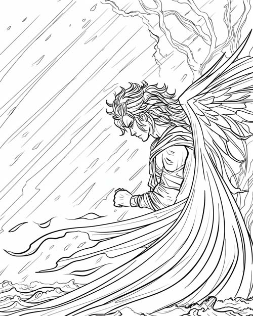 south wind coloring page