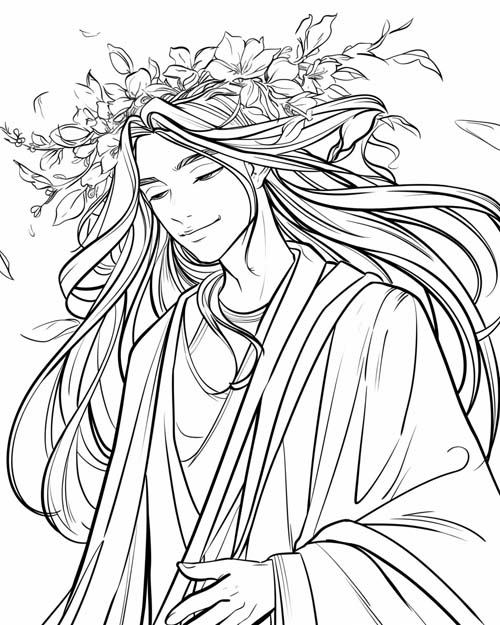 west wind coloring page