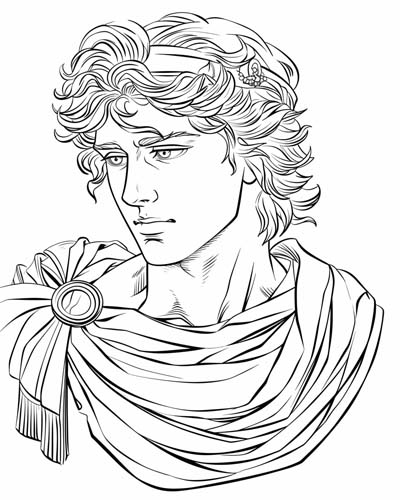 Apollo coloring page