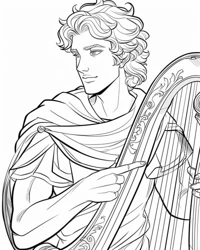 Apollo coloring page