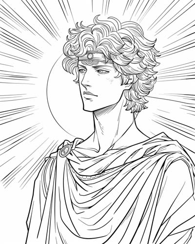 Apollo coloring page