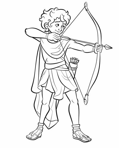 Apollo coloring page
