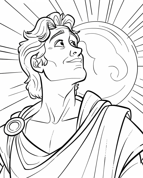 simple Apollo coloring page