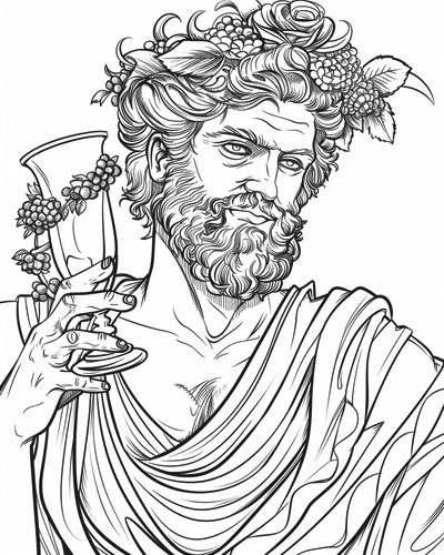 Dionysus coloring page