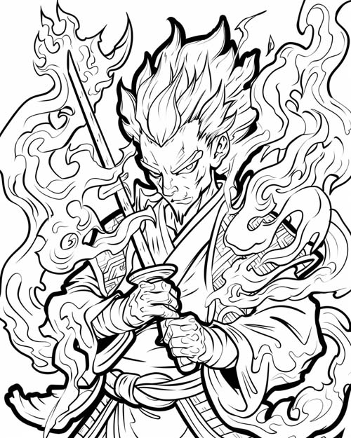 graphic Hades coloring page