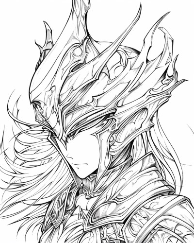 Hades' helm of invisibility coloring page