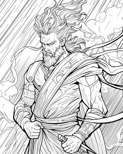 Zeus coloring page