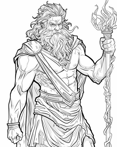 Zeus coloring page