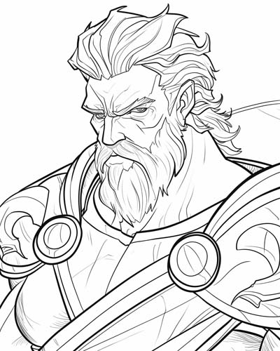 Odysseus, King of Ithaca, coloring page