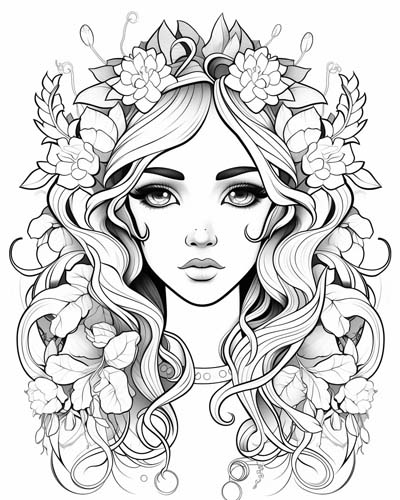 Anthousa coloring page