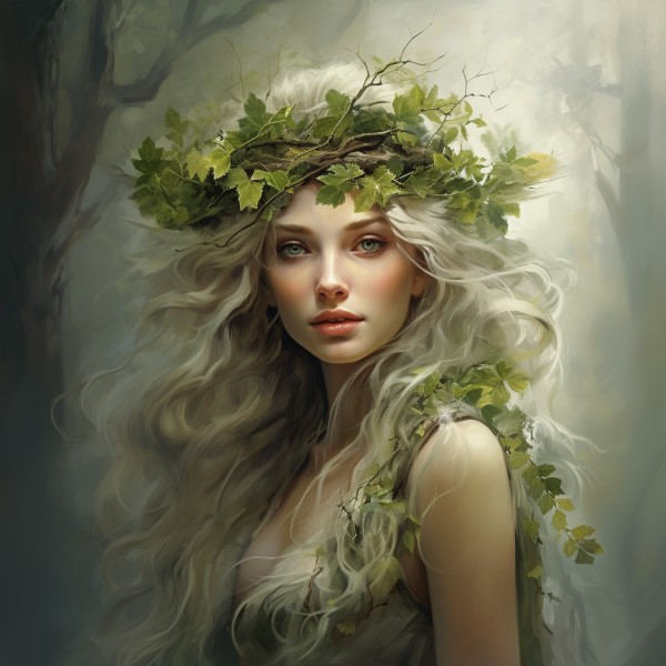 melia or nymph of the ash tree artwork