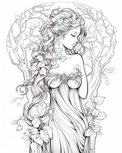 melia coloring page