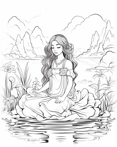 naiads coloring pages