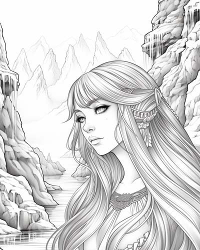 naiad coloring page