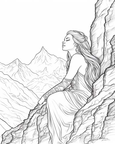 Oreads coloring pages
