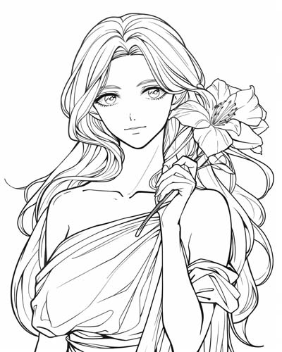 Merope, Greek Pleiades coloring page
