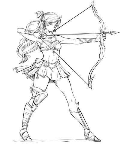 Taygete, Greek Pleiades coloring page