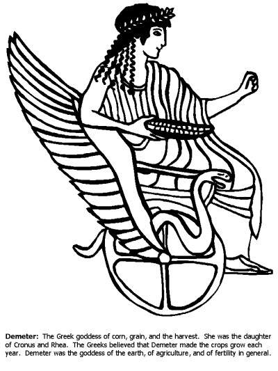 Greek mythology: Demeter coloring page