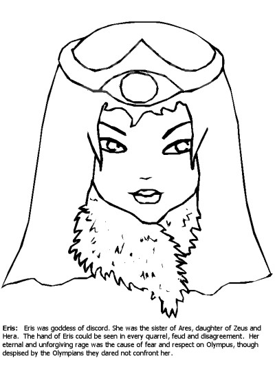 Greek mythology: Eris coloring page
