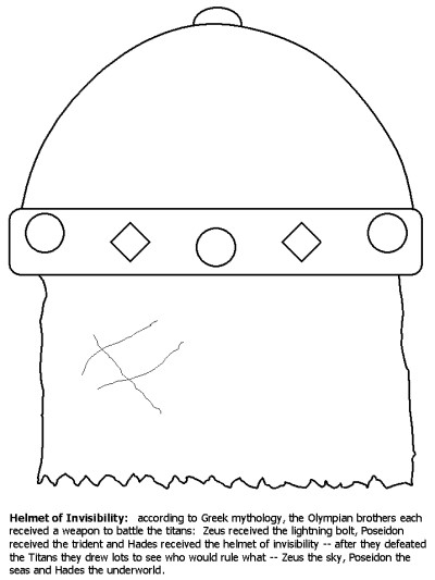 helm of invisibility coloring page