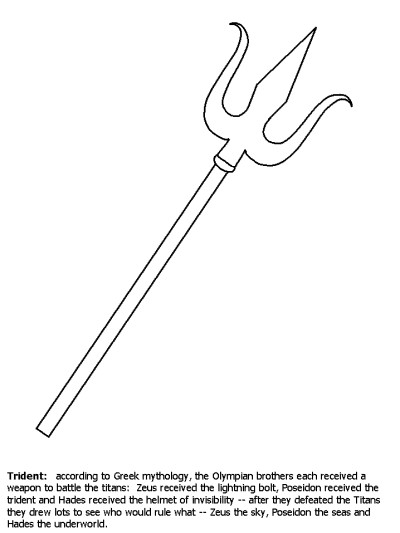 trident coloring page